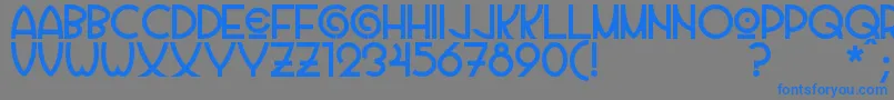 Vila Font – Blue Fonts on Gray Background