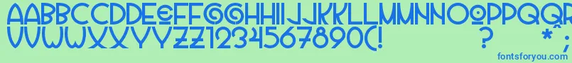 Vila Font – Blue Fonts on Green Background