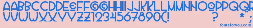 Vila Font – Blue Fonts on Pink Background