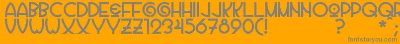 Vila Font – Gray Fonts on Orange Background