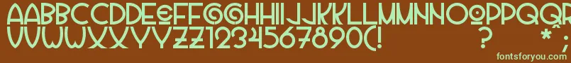 Vila Font – Green Fonts on Brown Background