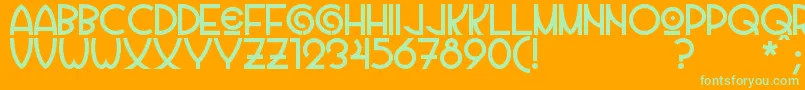 Vila Font – Green Fonts on Orange Background