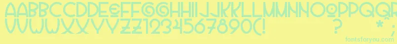 Vila Font – Green Fonts on Yellow Background