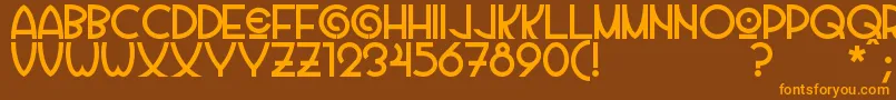 Vila Font – Orange Fonts on Brown Background