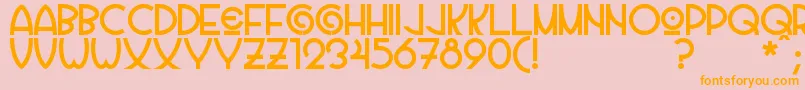 Vila Font – Orange Fonts on Pink Background