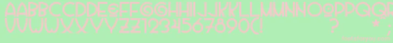 Vila Font – Pink Fonts on Green Background