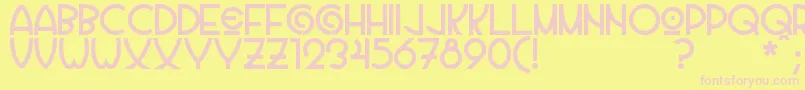 Vila Font – Pink Fonts on Yellow Background
