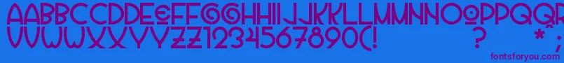 Vila Font – Purple Fonts on Blue Background