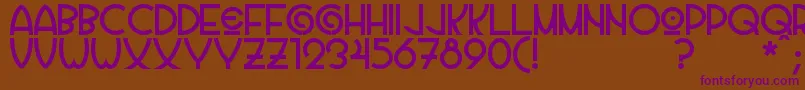 Vila Font – Purple Fonts on Brown Background
