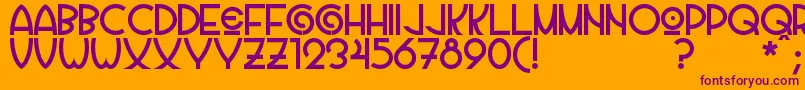 Vila Font – Purple Fonts on Orange Background