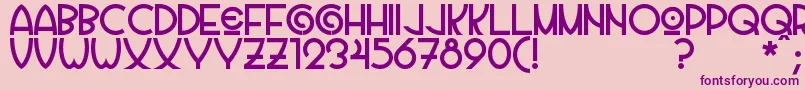 Vila Font – Purple Fonts on Pink Background