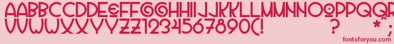 Vila Font – Red Fonts on Pink Background