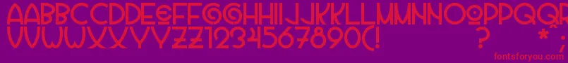 Vila Font – Red Fonts on Purple Background
