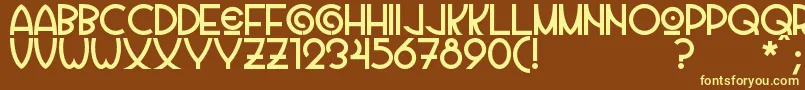 Vila Font – Yellow Fonts on Brown Background