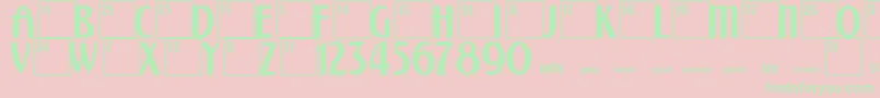 CalendarNormal Font – Green Fonts on Pink Background