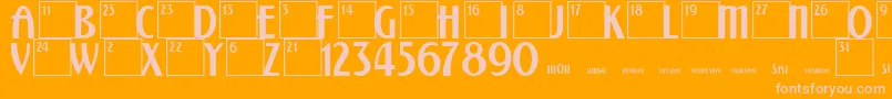 Шрифт CalendarNormal – розовые шрифты на оранжевом фоне