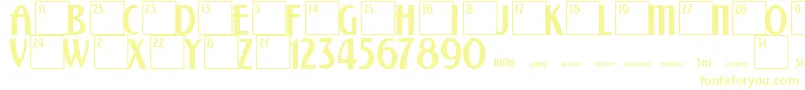 CalendarNormal Font – Yellow Fonts