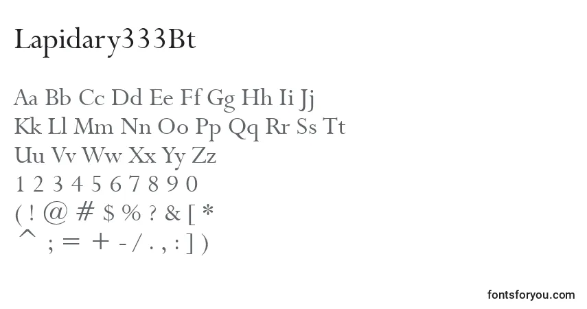 Fuente Lapidary333Bt - alfabeto, números, caracteres especiales