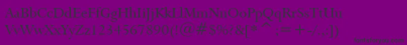 フォントLapidary333Bt – 紫の背景に黒い文字
