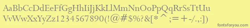 Lapidary333Bt Font – Gray Fonts on Yellow Background