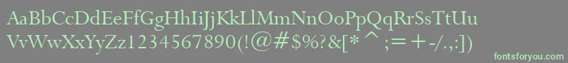 Lapidary333Bt Font – Green Fonts on Gray Background