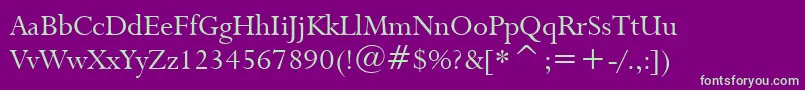 Lapidary333Bt Font – Green Fonts on Purple Background