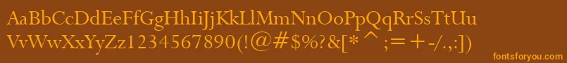 Lapidary333Bt Font – Orange Fonts on Brown Background