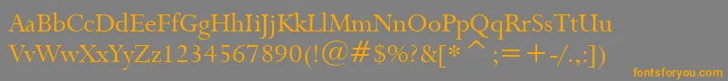 Lapidary333Bt Font – Orange Fonts on Gray Background