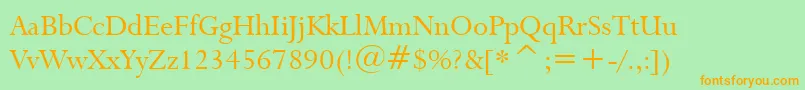 Lapidary333Bt Font – Orange Fonts on Green Background
