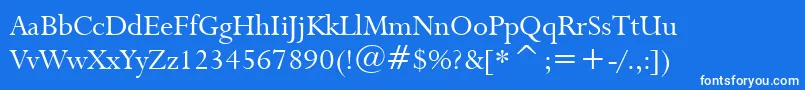 Lapidary333Bt Font – White Fonts on Blue Background