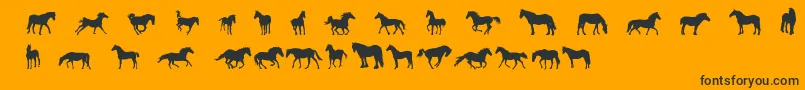 Weitere Informationen zur DjHorses1-Schriftart DjHorses1-Schriftart – Schwarze Schriften auf orangefarbenem Hintergrund