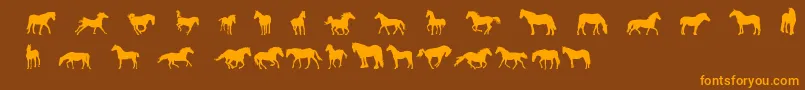 More about DjHorses1 Font DjHorses1 Font – Orange Fonts on Brown Background
