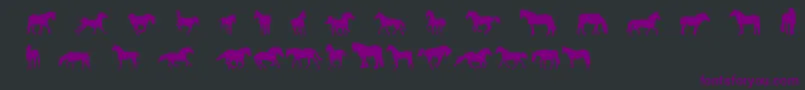 フォントDjHorses1 – 黒い背景に紫のフォント
