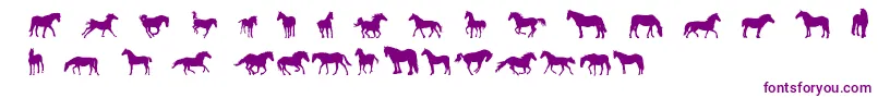 Weitere Informationen zur DjHorses1-Schriftart DjHorses1-Schriftart – Violette Schriften auf weißem Hintergrund