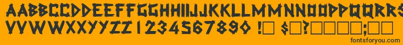 LatexdisplaycapssskRegular Font – Black Fonts on Orange Background