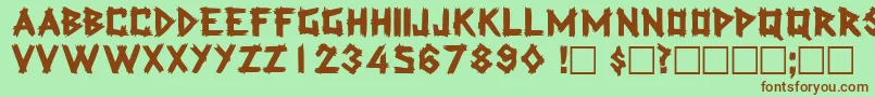 LatexdisplaycapssskRegular Font – Brown Fonts on Green Background