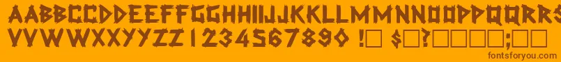 LatexdisplaycapssskRegular Font – Brown Fonts on Orange Background