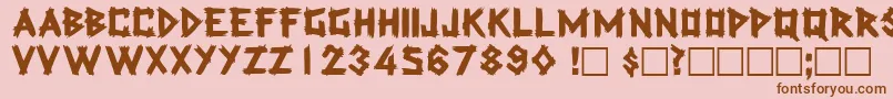 LatexdisplaycapssskRegular Font – Brown Fonts on Pink Background