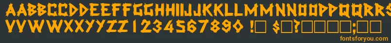 LatexdisplaycapssskRegular Font – Orange Fonts on Black Background