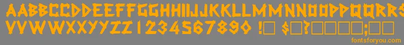 LatexdisplaycapssskRegular Font – Orange Fonts on Gray Background