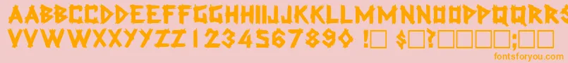 LatexdisplaycapssskRegular Font – Orange Fonts on Pink Background