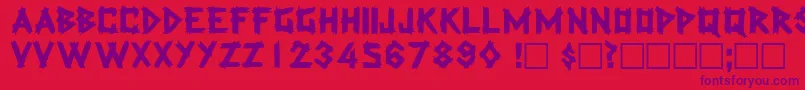 LatexdisplaycapssskRegular Font – Purple Fonts on Red Background