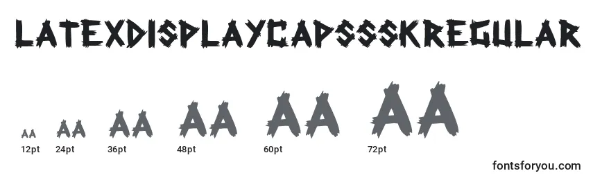 LatexdisplaycapssskRegular Font Sizes