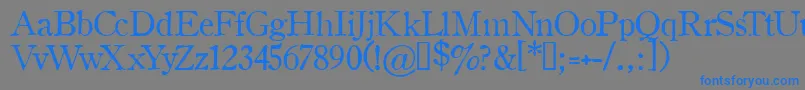 Oldstyle1Hplhs Font – Blue Fonts on Gray Background