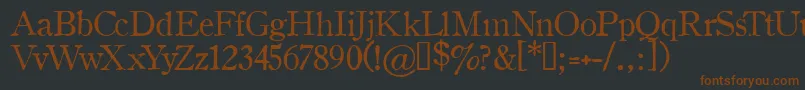 Oldstyle1Hplhs Font – Brown Fonts on Black Background