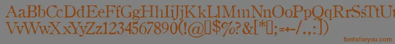 Oldstyle1Hplhs Font – Brown Fonts on Gray Background