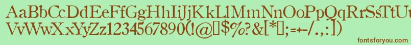 Oldstyle1Hplhs Font – Brown Fonts on Green Background