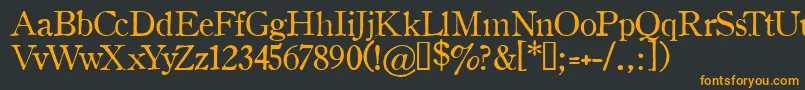 Oldstyle1Hplhs Font – Orange Fonts on Black Background