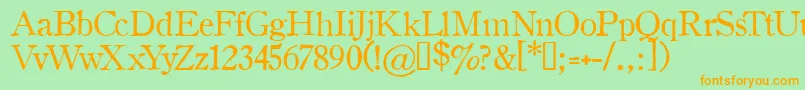 Oldstyle1Hplhs Font – Orange Fonts on Green Background