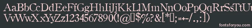 Oldstyle1Hplhs Font – Pink Fonts on Black Background